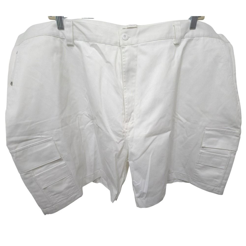 Beyond The Limit Mens White Cargo Shorts Size 54 Cotton Blend Utility Shorts